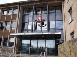 front of a county council building